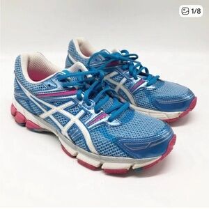 ASICS GT-1000 Blue and Pink Women's Athletic Shoes with White Accents